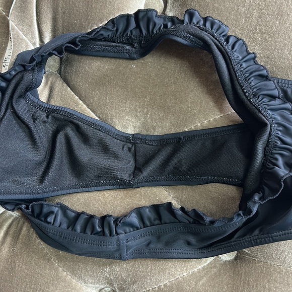 Nasty Gal high rise ruffle trim minimal coverage booty bikini bottoms - Picture 7 of 7